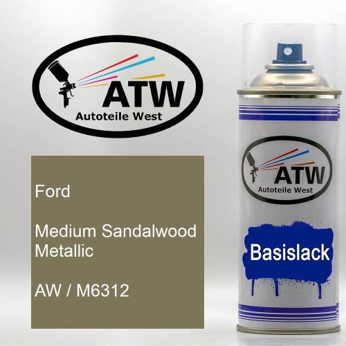 Ford, Medium Sandalwood Metallic, AW / M6312: 400ml Sprühdose, von ATW Autoteile West.